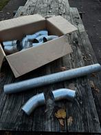 22 graden zinken regenbuis bochten, Bochten, Gebruikt, Ophalen of Verzenden, Zink