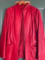 rood Italiaans leren jasje, Kleding | Dames, Jasjes, Kostuums en Pakken, Maat 42/44 (L), Zo goed als nieuw, Jasje, Rood