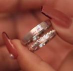 Luxe Valentijn stallen 2 in 1 ring, 18 tot 19, IJzer of Staal, Nieuw, Ophalen of Verzenden