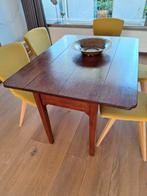 Eiken antieke Engelse tafel met omklap zijkanten, Huis en Inrichting, Tafels | Eettafels, Ophalen, 50 tot 100 cm, Zo goed als nieuw