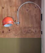 Oranje vintage GEPO boog/bol lamp, Huis en Inrichting, Lampen | Wandlampen, Ophalen of Verzenden, Gebruikt