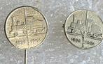 2 Speldjes 125 jaar Spoorwegen 1839-1964, Ophalen of Verzenden, Gebruikt, Transport, Speldje of Pin