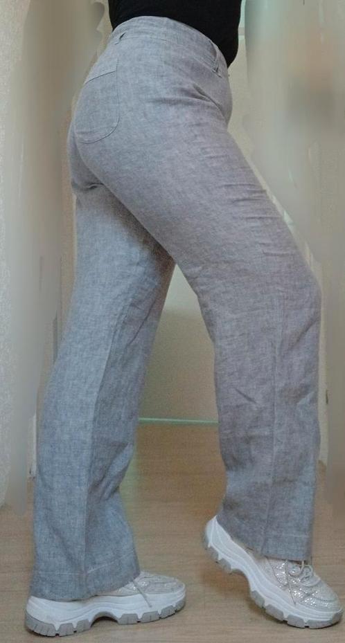 Gerry Webber grijze linnen broek 40 100% linnen comfy zgan, Kleding | Dames, Broeken en Pantalons, Zo goed als nieuw, Maat 38/40 (M)