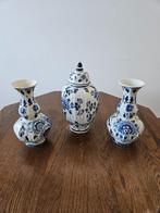 Mooi 3 delig Delfts blauw kaststel, Huis en Inrichting, Ophalen, Blauw, Aardewerk of Porselein, Zo goed als nieuw