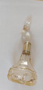 Vintage parfum flesje met stop van kristal., Ophalen of Verzenden