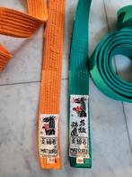 Judo band oranje groen geel of wit, Ophalen of Verzenden, Zo goed als nieuw, Overige