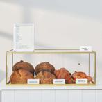 ZGAN! Grote gouden Bakery Display Case vitrine showvitrine, Huis en Inrichting, Kasten | Vitrinekasten, Ophalen, 50 tot 100 cm