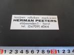 sticker Horst Herman Peeters  Elsbeemden 1 Kozijne rolluiken, Ophalen, Zo goed als nieuw, Bedrijf of Vereniging