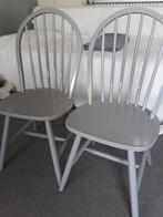 retro vintage brocante stoelen, Ophalen, Gebruikt, Twee, Grijs