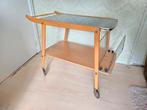 Vintage rockabilly sidetable, serveerwagen, bar cart, Ophalen, Rockabilly expo 58 jaren 50 60 mid century, Glas, Zo goed als nieuw