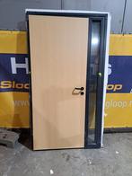 Binnen deur met raam kozijn zijlicht, Doe-het-zelf en Verbouw, Kozijnen en Schuifpuien, Gebruikt, Deurkozijn, X, Hout