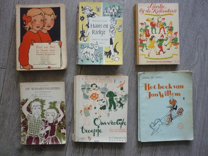 Oude schoolboekjes, diverse series leesboekjes, Antiek en Kunst, Antiek | Boeken en Bijbels, Ophalen of Verzenden