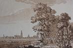 DEN HAAG gezien vanuit DELFT AQUATINT Gravure 1780 GU8, Verzenden
