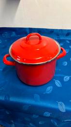 Rood Emaille Pan van de Postcode Loterij diameter pan 20,5 c, Ophalen of Verzenden, Nieuw, Overige materialen, Kookpan of Snelkookpan