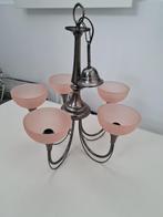 Set van een hanglamp en een wandlamp, Huis en Inrichting, Lampen | Hanglampen, Gebruikt, 50 tot 75 cm, Ophalen of Verzenden, Glas