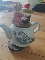 Theepot met Muziekkat muziekdoosje, Antiek en Kunst, Ophalen of Verzenden