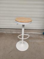 Moderne design verstelbare barkruk wit - beuken, 5 krukken of meer, 60 tot 90 cm, Nieuw, Ophalen of Verzenden