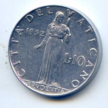 Vaticaan 10 Lire 1952  beschikbaar voor biedingen