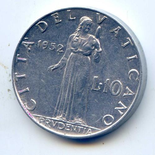 Vaticaan 10 Lire 1952, Postzegels en Munten, Munten | Europa | Niet-Euromunten, Overige landen, Verzenden