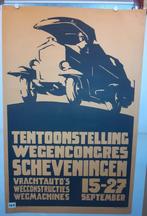 Originele Poster Wegencongres Scheveningen oude Auto Hordijk, Verzenden, Gebruikt, A1 t/m A3, Muziek
