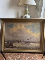Schilderij Maas Rotterdam - Jan Schaeffer, Antiek en Kunst, Ophalen