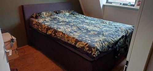 Prachtig 2-persoons bed te koop!, Huis en Inrichting, Slaapkamer | Bedden, Gebruikt, Tweepersoons, 160 cm, 220 cm, Stof, Grijs