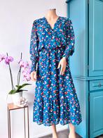 STEPS jurk maat 36/38 - donkerblauw met rode bliemetjes, Kleding | Dames, Jurken, Blauw, Ophalen of Verzenden, Zo goed als nieuw
