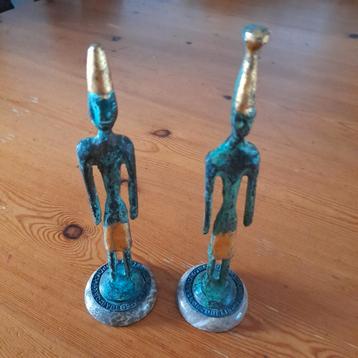 Bronzen Beeldjes - Set van 2  beschikbaar voor biedingen