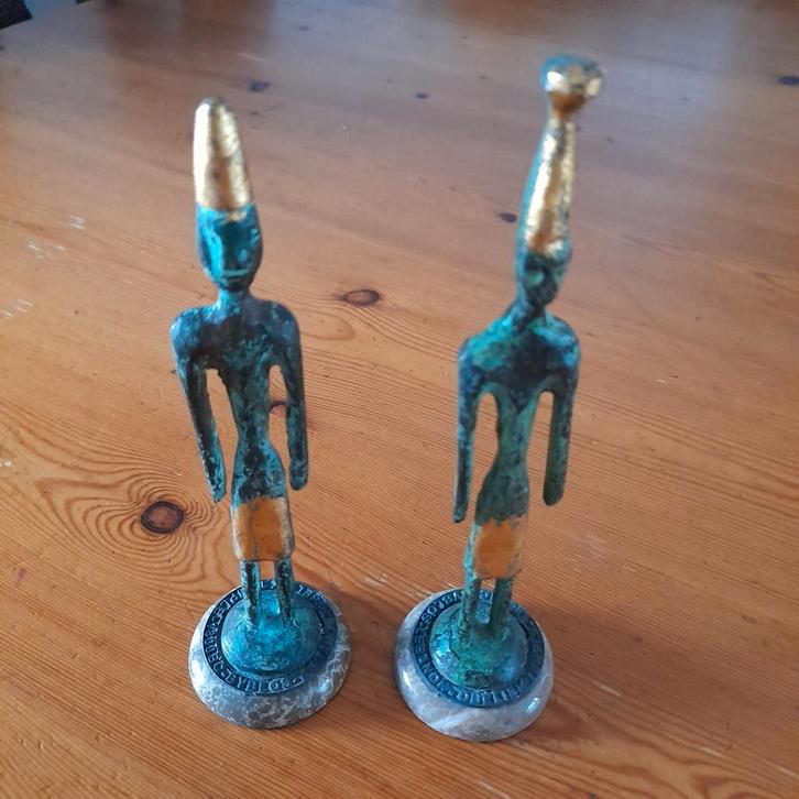 Bronzen Beeldjes - Set van 2, Antiek en Kunst, Kunst | Beelden en Houtsnijwerken, Ophalen of Verzenden