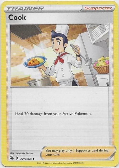 Fusion Strike,  Cook [uncommon] 228/264, Hobby en Vrije tijd, Verzamelkaartspellen | Pokémon, Nieuw, Losse kaart, Verzenden