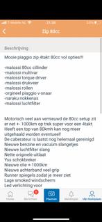 Zip 80cc, Fietsen en Brommers, Scooters | Piaggio, Ophalen, Zo goed als nieuw, Benzine, Zip