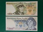 50 en 1000 zloty Polen 1975 JAAR SET, Ophalen of Verzenden, Polen, Setje