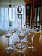 Kristallen Wijnset met Karaffen en Glazen, Huis en Inrichting, Ophalen of Verzenden, Glas, Overige stijlen, Glas of Glazen