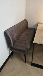 Eetkamerbank grijs velvet, Huis en Inrichting, Banken | Sofa's en Chaises Longues, Ophalen, Minder dan 75 cm, 150 tot 200 cm, Metaal