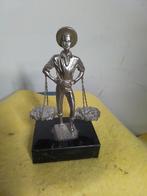 14384) verzilverd beeld EL LENACHERO  MALAGA, Verzamelen, Beelden en Beeldjes, Ophalen of Verzenden, Zo goed als nieuw, Dier