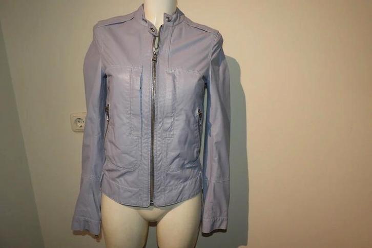 Dolce & Gabbana leren jas lila paars van kleur Als Nieuw IT4, Kleding | Dames, Jassen | Zomer, Zo goed als nieuw, Maat 34 (XS) of kleiner