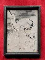 Hert met Bambi Han van Meegeren 14,5 cm hoog en 10,5 cm br., Antiek en Kunst, Ophalen of Verzenden