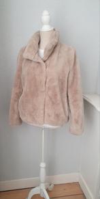MNG (Mango) fake fur jas S, Maat 38/40 (M), Mango, Beige, Ophalen of Verzenden