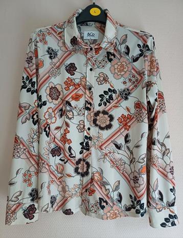 &co woman blouse travelstof mt l xl retro  beschikbaar voor biedingen