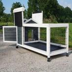 Flamingo Honey Rustic - Konijnenhok - Grijs/Wit, Verzenden, Nieuw, 90 cm of meer, Hok