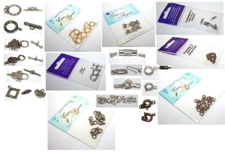 Pakketje Sluitingen diverse soorten, Hobby en Vrije tijd, Kralen en Sieraden maken, Nieuw, Overige typen, Ophalen