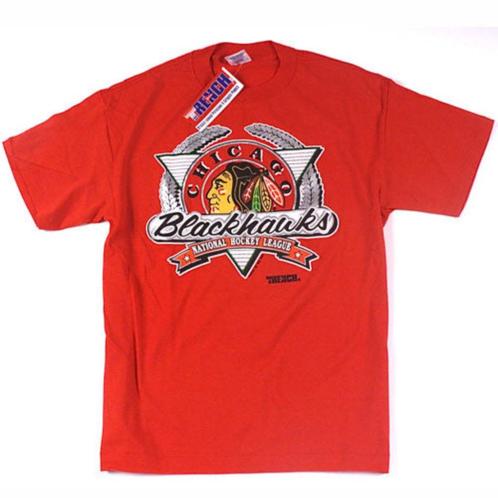 Chicago blackhawks nhl hockey vintage red t shirt by trench, Sport en Fitness, IJshockey, Nieuw, Kleding, Ophalen