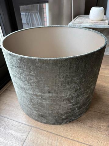 Luxe Light&Living Lampenkap Groen Grijs Velours beschikbaar voor biedingen