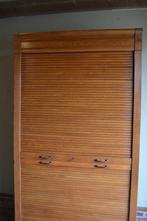 Prachtige antieke eiken houten archiefkast, rolluikkast., Verzenden