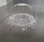 *Antiek kristallen schaal met zilveren beugel, Antiek en Kunst, Ophalen of Verzenden