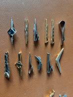 Vintage Tie Clips stropdas clips, Kleding | Heren, Stropdassen, Ophalen of Verzenden, Zo goed als nieuw, Zwart, Met patroon