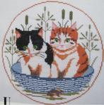 Borduurpatroon  Poesjes  nr 5857, Hobby en Vrije tijd, Verzenden, Nieuw, Handborduren, Patroon