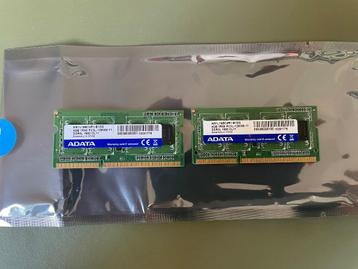 Adata 4GB DDR3 PC3L 12800S geheugen 2 stuks beschikbaar voor biedingen