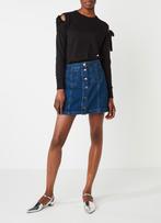 Warehouse fijngebreide pullover trui open shoulder zwart 40, Kleding | Dames, Maat 38/40 (M), Zwart, Nieuw, Ophalen of Verzenden