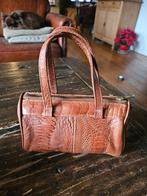 Krokodillen leren handtasje, Ophalen of Verzenden, Zo goed als nieuw, Bruin, Handtas